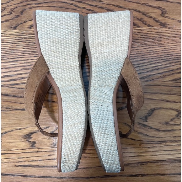 Zodiac Women's Rio Wedge Heel Flip Flop Brown‎ Size 9M - Picture 6 of 8